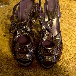 Alligator skin heels